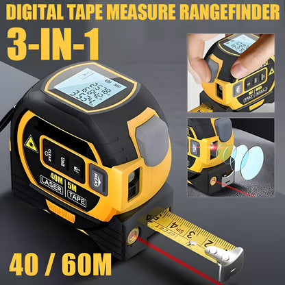 Homey Innovations™ 3-in-1 Laser Tape Measure